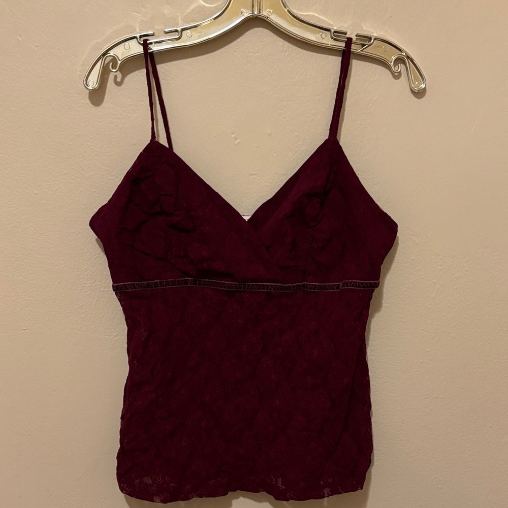 MKM Designs Deep Red Lace Camisole